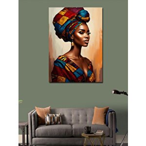 Kanvas Tablo Afrikalı Desenli Kadın 70x100 cm