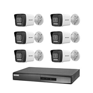 Hikvision 6 Kameralı 2 Mp Hybrid Light İp Güvenlik Kamera Seti Ds-2cd1023g2-liuf (dahili Mikrofonlu)