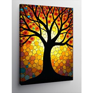 Kanvas Tablo Renkli Güneş Ağacı 70x100 cm
