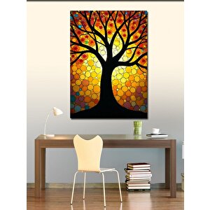 Kanvas Tablo Renkli Güneş Ağacı 70x100 cm