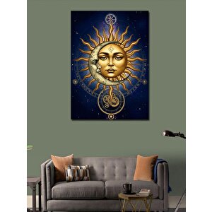 Kanvas Tablo Güneş Ve Ay Motifi 70x100 cm