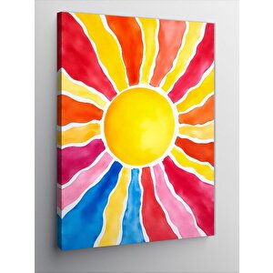 Kanvas Tablo Renkli Güneş Ve Işık 70x100 cm