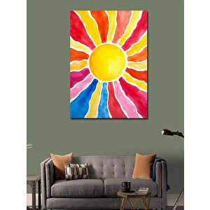 Kanvas Tablo Renkli Güneş Ve Işık 70x100 cm
