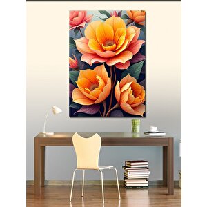 Kanvas Tablo Turuncu Büyük Çiçekler 50x70 cm