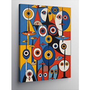 Kanvas Tablo Soyut Geometrik Gözler 50x70 cm