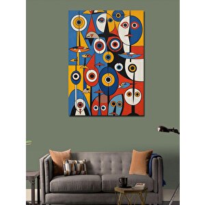 Kanvas Tablo Soyut Geometrik Gözler 50x70 cm