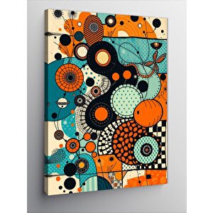 Kanvas Tablo Soyut Daire Kompozisyonu 50x70 cm