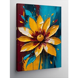 Kanvas Tablo Canlı Sarı Çiçek 50x70 cm