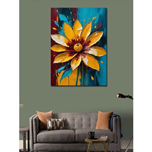 Kanvas Tablo Canlı Sarı Çiçek 50x70 cm