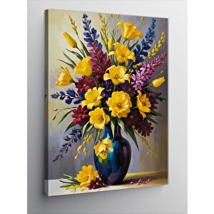 Kanvas Tablo Vazoda Sarı Çiçekler 70x100 cm