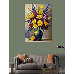 Kanvas Tablo Vazoda Sarı Çiçekler 70x100 cm