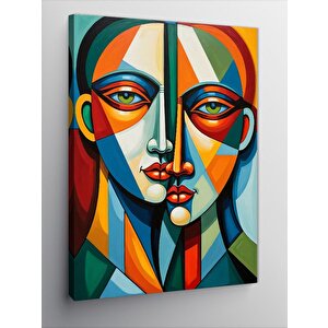 Kanvas Tablo Soyut Yüz Figürü 70x100 cm
