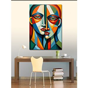 Kanvas Tablo Soyut Yüz Figürü 70x100 cm