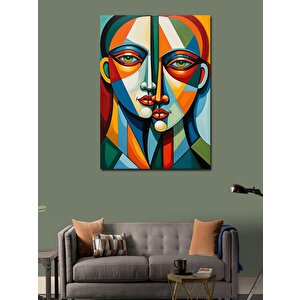 Kanvas Tablo Soyut Yüz Figürü 70x100 cm