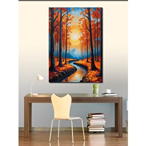 Kanvas Tablo Ormanda Sonbahar Güneşi 50x70 cm