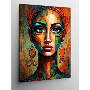Kanvas Tablo Soyut Kadın Portresi 100x140 cm