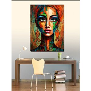 Kanvas Tablo Soyut Kadın Portresi 100x140 cm