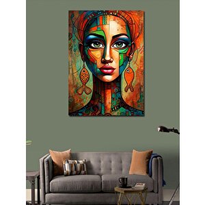 Kanvas Tablo Soyut Kadın Portresi 100x140 cm