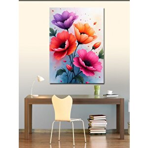 Kanvas Tablo Canlı Çiçek Demeti 70x100 cm
