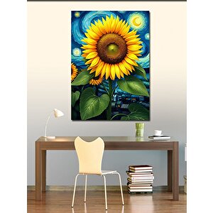 Kanvas Tablo Parlak Günebakan Çiçeği 100x140 cm