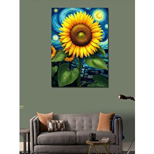 Kanvas Tablo Parlak Günebakan Çiçeği 100x140 cm