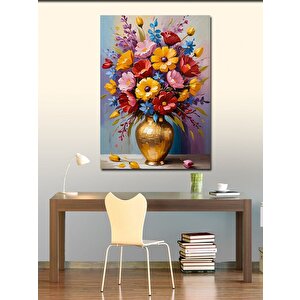 Kanvas Tablo Renkli Çiçek Buketi 100x140 cm