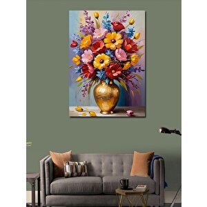 Kanvas Tablo Renkli Çiçek Buketi 100x140 cm
