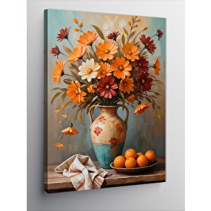 Kanvas Tablo Sonbahar Çiçek Aranjmanı 100x140 cm