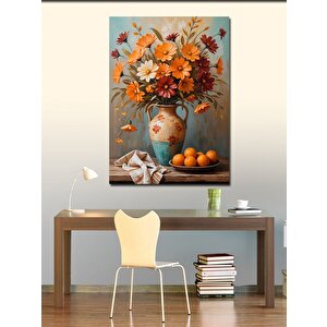 Kanvas Tablo Sonbahar Çiçek Aranjmanı 100x140 cm