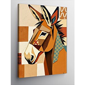 Kanvas Tablo Soyut Eşek Tasarımı 50x70 cm
