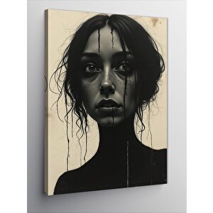 Kanvas Tablo Karanlık Kadın Portresi 50x70 cm