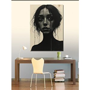 Kanvas Tablo Karanlık Kadın Portresi 50x70 cm