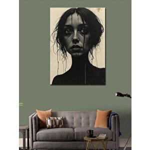 Kanvas Tablo Karanlık Kadın Portresi 50x70 cm