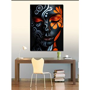 Kanvas Tablo Karanlık Ve Maskeli Yüz 50x70 cm