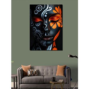 Kanvas Tablo Karanlık Ve Maskeli Yüz 50x70 cm