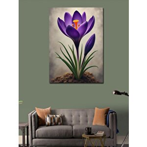 Kanvas Tablo Mor Çiğdem Çiçeği 70x100 cm