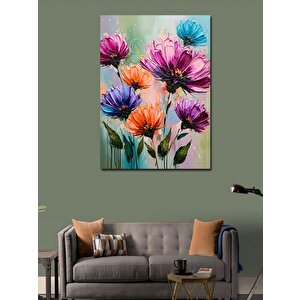 Kanvas Tablo Renkli Çiçek Buketi 100x140 cm