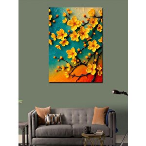 Kanvas Tablo Sarı Çiçek Bahçesi 100x140 cm