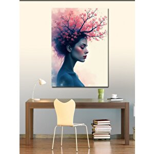 Kanvas Tablo Ağaç Dalları Ve Kadın 50x70 cm