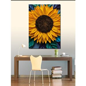 Kanvas Tablo Günebakan Çiçeği Işıltısı 70x100 cm