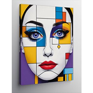 Kanvas Tablo Geometrik Soyut Kadın Portresi 70x100 cm