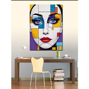 Kanvas Tablo Geometrik Soyut Kadın Portresi 70x100 cm