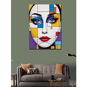 Kanvas Tablo Geometrik Soyut Kadın Portresi 70x100 cm