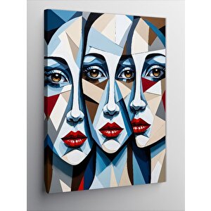Kanvas Tablo Soyut Yüzler Ve Duygular 70x100 cm