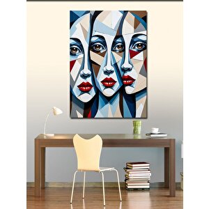 Kanvas Tablo Soyut Yüzler Ve Duygular 70x100 cm