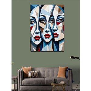 Kanvas Tablo Soyut Yüzler Ve Duygular 70x100 cm