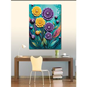 Kanvas Tablo Renkli Çiçek Buketi 100x140 cm