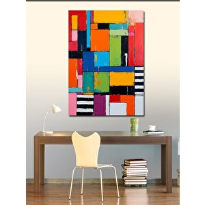 Kanvas Tablo Soyut Renkli Desen 70x100 cm