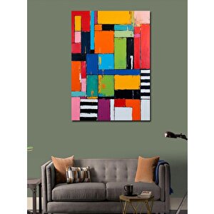 Kanvas Tablo Soyut Renkli Desen 70x100 cm
