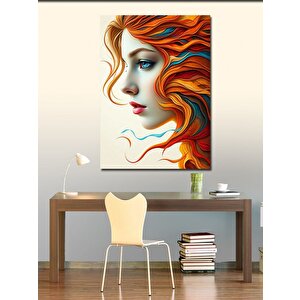 Kanvas Tablo Ateşli Saçlı Kadın Portresi 70x100 cm